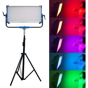 AI-3000C 300W RGBW LED Panel Lamp APP Control Soft LED Lamp 12 Photography Lighting Effects Set for Studio Video Film (Yidoblo AI-3000 C Black) in Saudi Arabia