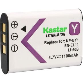 Kastar Lithium-Ion Battery Replacement for EN-EL11 CoolPix S560, CoolPix S550, NP-BY1 Mini HDR-AZ1, Olympus Li-60B, Pentax D-LI78, RICOH DB-80, SANYO DB-L70 in Kuwait
