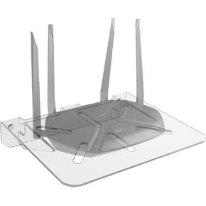 CaSZLUTION WiFi Router Wall Mount Shelf, Acrylic Floating Wall Shelf Holder, Universal Storage Shelf Stand for Router, Modem, Mini Projector, TV Box, Speaker and etc., 12.2 X 10.03 Inch (Clear) in Saudi Arabia
