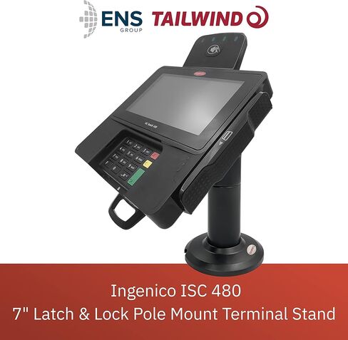 تصميم نحيف وحامل تثبيت على شكل قضيب ISC 480 بطول 17.78 سم، تركيب لاصق، أسود من Ingenico in Kuwait