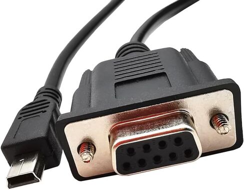 MTUERANC USB to RS232 Serial Adapter, USB Mini 5 Pin Male to DB9 9 Pin Female Serial Converter Cable 1.8M/6Feet (Right Angle Mini USB to RS232 Serial) in Saudi Arabia