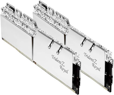 32GB G.Skill DDR4 ترايدنت Z رويال سيلفر 3200Mhz PC4-25600 CL16 1.35 فولت مجموعة مزدوجة القناة (2x16GB) in Saudi Arabia