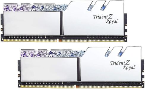 32GB G.Skill DDR4 ترايدنت Z رويال سيلفر 3200Mhz PC4-25600 CL16 1.35 فولت مجموعة مزدوجة القناة (2x16GB) in Saudi Arabia