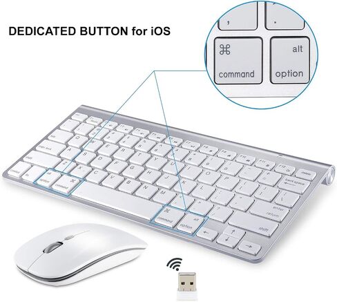 لوحة مفاتيح وماوس لاسلكيان متوافقان مع iMac MacBook وWindows Computer (Bluetooh اللاسلكي) in Saudi Arabia