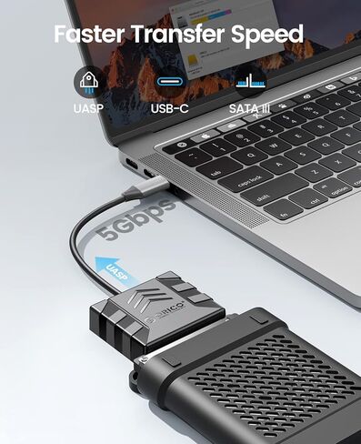 حاوية محرك الأقراص الصلبة ORICO مقاس 2.5 بوصة من SATA إلى كابل USB، وكابل USB C إلى SATA III لمحرك الأقراص الصلبة مقاس 2.5 بوصة HDD/SSD يدعم UASP مع حافظة سيليكون مقاس 2.5 بوصة (S1-3CB-03) in Saudi Arabia