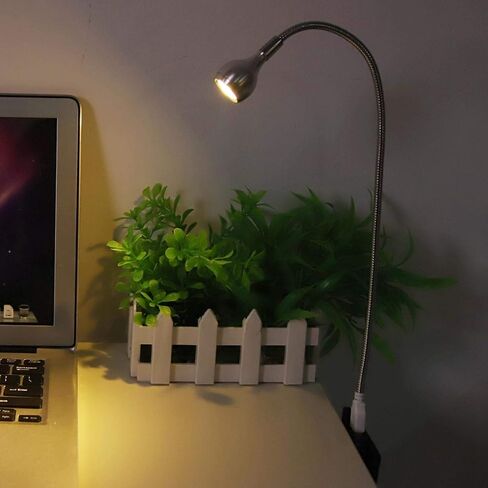 Tyenaza USB LED Lamp, Long Flexible Neck Desk USB Light Portable USB Gooseneck Light for Home School Office Night Studying 1W(Black B) in Saudi Arabia