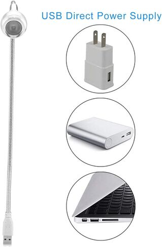Tyenaza USB LED Lamp, Long Flexible Neck Desk USB Light Portable USB Gooseneck Light for Home School Office Night Studying 1W(Black B) in Saudi Arabia