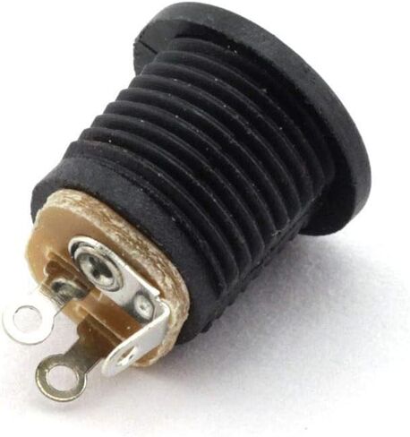 DAOKI 30PCS DC-022 DC Power Jack Socket 5.5x2.1mm Female Panel Mount Connector with Waterproof Cap, DC Male Plug, Screw Nut in Saudi Arabia