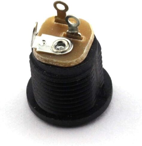 DAOKI 30PCS DC-022 DC Power Jack Socket 5.5x2.1mm Female Panel Mount Connector with Waterproof Cap, DC Male Plug, Screw Nut in Saudi Arabia
