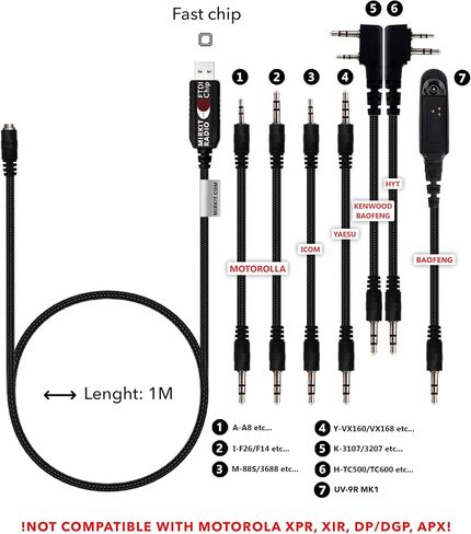 MIRKIT الأصلي Baofeng USB كابل البرمجة لBaofeng UV-9R BF-9700 A-58 UV-XR UV-5S GT-3WP بالإضافة إلى جهاز إرسال واستقبال راديو هام محمول Uportable Ham يده CB راديو الولايات المتحدة الأمريكية الضمان in Kuwait