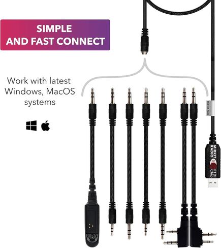 MIRKIT الأصلي Baofeng USB كابل البرمجة لBaofeng UV-9R BF-9700 A-58 UV-XR UV-5S GT-3WP بالإضافة إلى جهاز إرسال واستقبال راديو هام محمول Uportable Ham يده CB راديو الولايات المتحدة الأمريكية الضمان in Kuwait