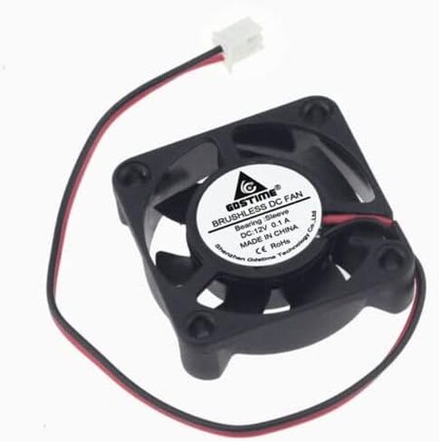 Yesvoo 2-Pcs 2-Pin DC12V 0.10A 40mm Cooling Computer Case Fan 4010 40x40x10mm for PC Computers, CPU Cooling, 3D Printers and Lasers, Dimensions 40x40x10mm US Stock in Saudi Arabia