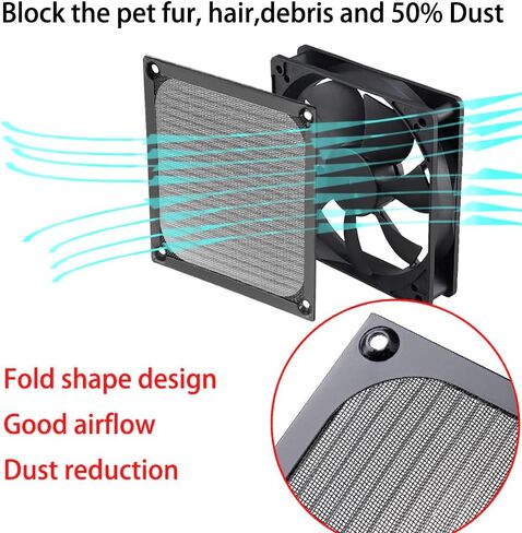 مروحة هيكل 120 مم، طاقة USB 5 فولت مع وحدة تحكم في السرعة، مروحة تبريد، ضوضاء منخفضة، فلتر غبار، محرك هادئ، 1700 دورة في الدقيقة in Kuwait