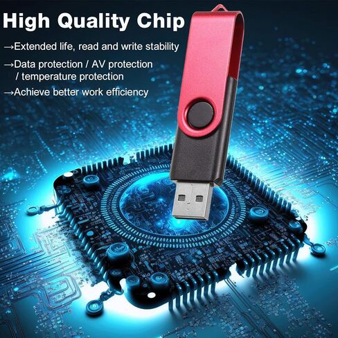 50 Pack 256MB USB 2.0 Flash Drives Bulk with Lanyards Portable USB Thumb Drives Swivel with LED Light Swivel Flash Drive for Office School Data Storage Backup in Saudi Arabia