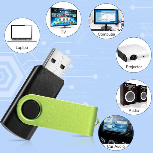 50 Pack 256MB USB 2.0 Flash Drives Bulk with Lanyards Portable USB Thumb Drives Swivel with LED Light Swivel Flash Drive for Office School Data Storage Backup in Saudi Arabia