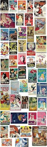 100 pcs Vintage Posters Nostalgic Vinyl Skateboard Cool Retro Stickers no Repeat Notebook Guitar Trolley case Waterproof car Graffiti Stickers in Kuwait