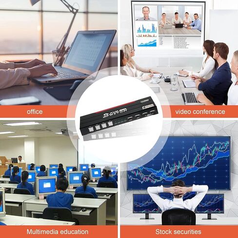 محول HDMI Switch KVM، مشاركة محور USB 2.0، 4K @ 60 هرتز 4: 4: 4 محول كمبيوتر HDR 2.0، 4 أجهزة كمبيوتر في نفس الوقت، توفير Unix/Windows/Debian/Ubuntu/Fedora/Mac OS X Raspbian in Kuwait