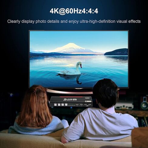 محول HDMI Switch KVM، مشاركة محور USB 2.0، 4K @ 60 هرتز 4: 4: 4 محول كمبيوتر HDR 2.0، 4 أجهزة كمبيوتر في نفس الوقت، توفير Unix/Windows/Debian/Ubuntu/Fedora/Mac OS X Raspbian in Kuwait