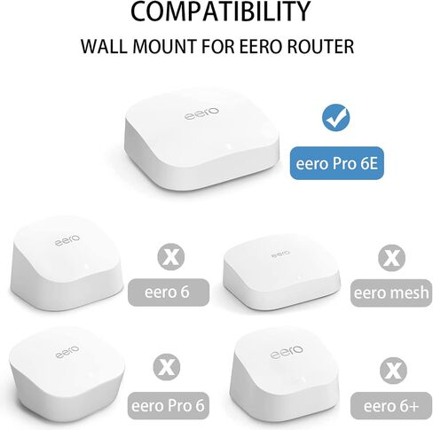 eero 7 Wall Mount, Strongly Adhesive Bracket for eero 7 Dual-Band mesh Wi-Fi 7 Router, Two-Way Easy Installation (1 Pack) Erro 7 Router Not Included in Kuwait