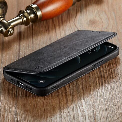 حافظة شعار Casus متوافقة مع iPhone 14 Plus، حافظة محفظة رفيعة من الجلد الصناعي مع فتحة حامل بطاقة، غطاء قلاب مغناطيسي رفيع (2022) 6.7 بوصة (لائحة) in Kuwait