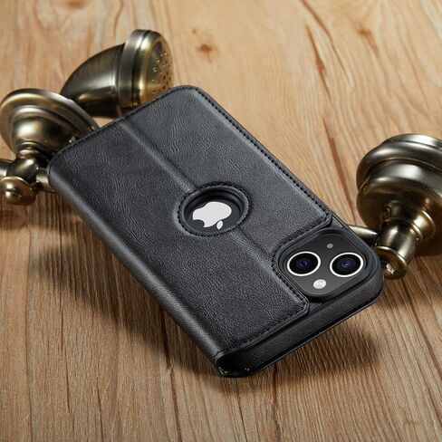 حافظة شعار Casus متوافقة مع iPhone 14 Plus، حافظة محفظة رفيعة من الجلد الصناعي مع فتحة حامل بطاقة، غطاء قلاب مغناطيسي رفيع (2022) 6.7 بوصة (لائحة) in Kuwait