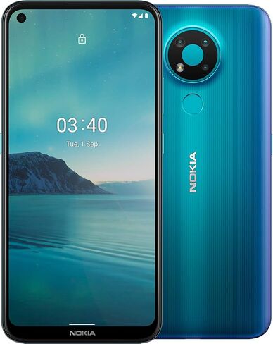 Nokia 3.4 | Android 10 | Unlocked Smartphone | 2-Day Battery | US Version | 3/64GB | 6.39-Inch Screen | Triple Camera | Fjord Blue in Saudi Arabia
