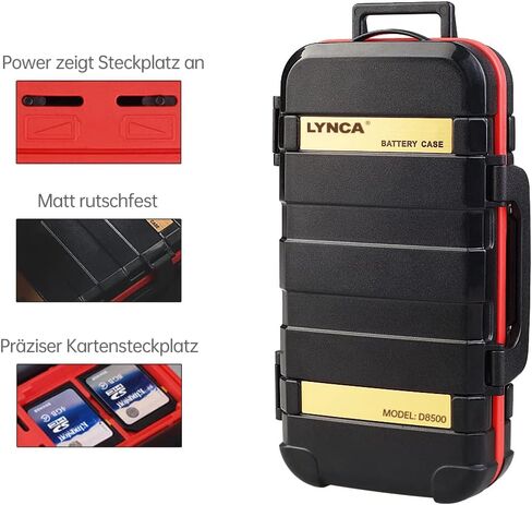 Camera Battery Memory Card Case,Professional Water-Resistant & Anti-Shock Camera Battery Card Protector Case Hold 2 Camera Batteries 4 SD SDXC SDHC Cards 2 CF Cards 8 Micro SD SDXC SDHC TF Cards in Kuwait