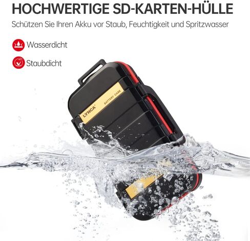 Camera Battery Memory Card Case,Professional Water-Resistant & Anti-Shock Camera Battery Card Protector Case Hold 2 Camera Batteries 4 SD SDXC SDHC Cards 2 CF Cards 8 Micro SD SDXC SDHC TF Cards in Kuwait