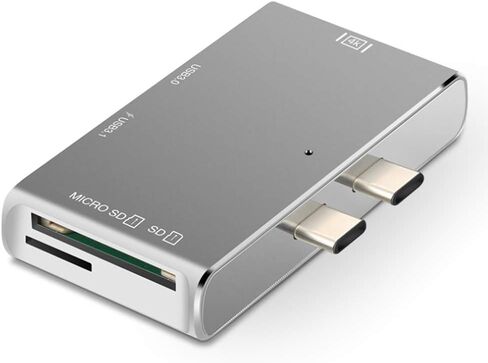 موزع USB C 5 في 1 ماك بوك برو ، منافذ متعددة USB 3.0 ، بطاقة SD ، قارئ بطاقة TF ، يدعم 4K HDMI 60HZ ، PD3.0 / Thunderbolt ، موزع دوجل USB C (YC-212) in Kuwait