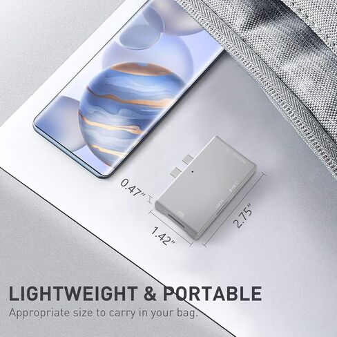 موزع USB C 5 في 1 ماك بوك برو ، منافذ متعددة USB 3.0 ، بطاقة SD ، قارئ بطاقة TF ، يدعم 4K HDMI 60HZ ، PD3.0 / Thunderbolt ، موزع دوجل USB C (YC-212) in Kuwait