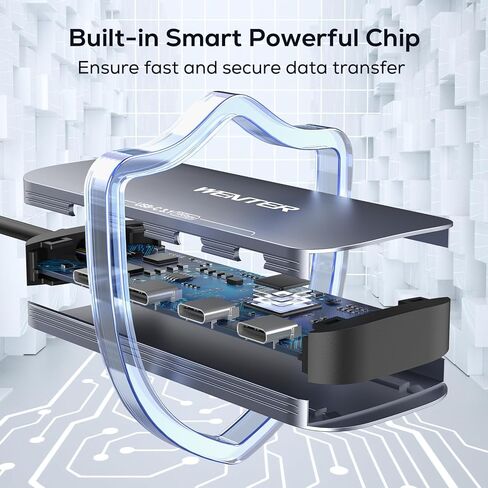 WENTER USB C Hub,10Gbps USB C Splitter for Laptop,4 Ports USB C to USB C Hub Multiport Adapter for MacBook Pro/Air,iPad, Chromebook, Dell, HP, iMac, Samsung(Not Support Charging/Monitor) in Kuwait