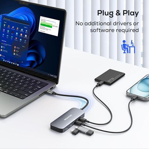 WENTER USB C Hub,10Gbps USB C Splitter for Laptop,4 Ports USB C to USB C Hub Multiport Adapter for MacBook Pro/Air,iPad, Chromebook, Dell, HP, iMac, Samsung(Not Support Charging/Monitor) in Kuwait