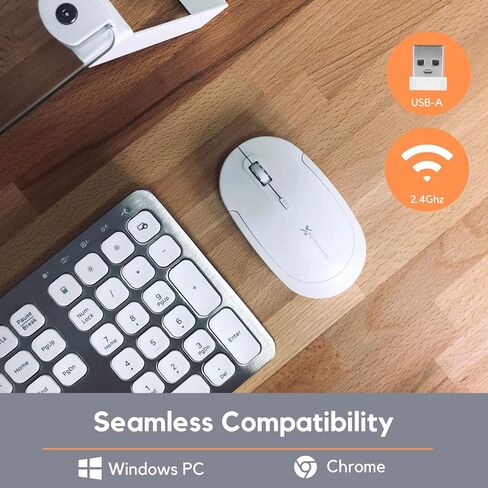 فأرة لاسلكي متوافقة مع بي سي أو بي سي - فأرة يو اس بي متوافقة مع ماك أو بي سي - فأرة هادئة ومتوافقة مع بي سي - 800/1200/1600 - مريحة ويمكن استخدامها مع فأرة محمولة متعددة الاستخدامات in Kuwait