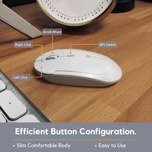 فأرة لاسلكي متوافقة مع بي سي أو بي سي - فأرة يو اس بي متوافقة مع ماك أو بي سي - فأرة هادئة ومتوافقة مع بي سي - 800/1200/1600 - مريحة ويمكن استخدامها مع فأرة محمولة متعددة الاستخدامات in Kuwait