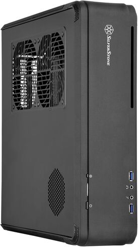 Silverstone Technology Fortress Z Aluminum Unibody Mini-ITX/DTX Small Form Factor SFX Computer Case with PCI-E Riser and Custom Low Profile Fans FTZ01B Black in Kuwait