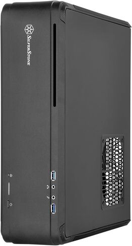 Silverstone Technology Fortress Z Aluminum Unibody Mini-ITX/DTX Small Form Factor SFX Computer Case with PCI-E Riser and Custom Low Profile Fans FTZ01B Black in Kuwait
