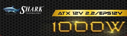 SHARK TECHNOLOGY® 1000 وات أسود ATX12V EPS12 صامت 120 مم مروحة ألعاب كمبيوتر 2X PCI-E مزود طاقة ATX PSU in Saudi Arabia
