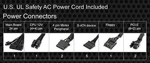 SHARK TECHNOLOGY® 1000 وات أسود ATX12V EPS12 صامت 120 مم مروحة ألعاب كمبيوتر 2X PCI-E مزود طاقة ATX PSU in Saudi Arabia