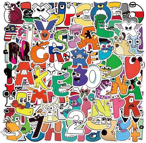 LOVELYLIFE 100pcs Alphabet Letter Stickers Colorful Letters and Numbers Stickers Vinyl Waterproof Stickers for Kids for Journaling Water Bottle Skateboard Laptop Phone Case (Color-Letter) in Kuwait
