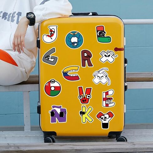 LOVELYLIFE 100pcs Alphabet Letter Stickers Colorful Letters and Numbers Stickers Vinyl Waterproof Stickers for Kids for Journaling Water Bottle Skateboard Laptop Phone Case (Color-Letter) in Kuwait