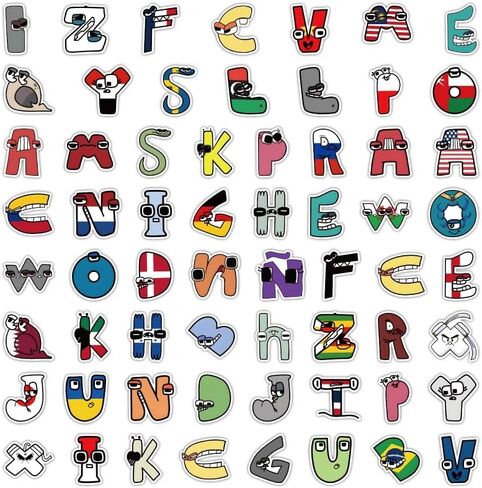 LOVELYLIFE 100pcs Alphabet Letter Stickers Colorful Letters and Numbers Stickers Vinyl Waterproof Stickers for Kids for Journaling Water Bottle Skateboard Laptop Phone Case (Color-Letter) in Kuwait