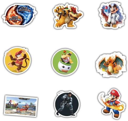 ملصقات الكمبيوتر المحمول سوبر سماش بروس للأطفال المراهقين لطيف لعبة الكرتون زجاجات المياه الكمبيوتر الأمتعة الهاتف الدراجة للماء 50 قطعة in Kuwait