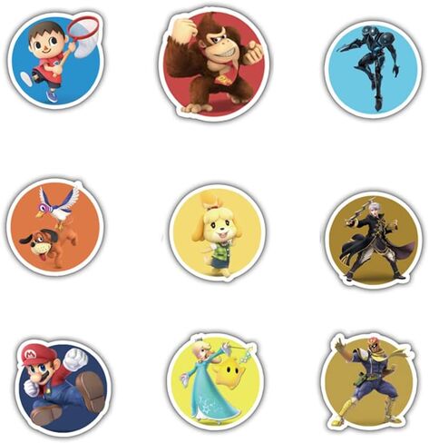 ملصقات الكمبيوتر المحمول سوبر سماش بروس للأطفال المراهقين لطيف لعبة الكرتون زجاجات المياه الكمبيوتر الأمتعة الهاتف الدراجة للماء 50 قطعة in Kuwait