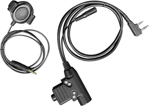 RATAOK التكتيكي U94 PTT محول لاسلكي تخاطب دفع للتحدث موصل مع Handfree إصبع PTT زر ل كينوود Baofeng UV-5R UV-3R BF-888S 2 دبوس جاك اتجاهين الراديو in Kuwait