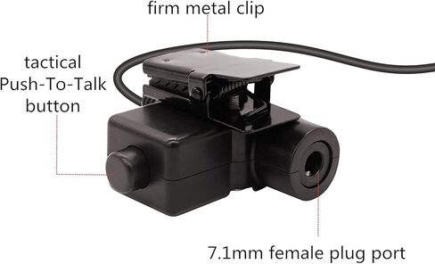 RATAOK التكتيكي U94 PTT محول لاسلكي تخاطب دفع للتحدث موصل مع Handfree إصبع PTT زر ل كينوود Baofeng UV-5R UV-3R BF-888S 2 دبوس جاك اتجاهين الراديو in Kuwait
