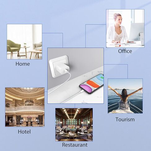 USB C iPhone Fast Charger with Cable, 18W PD Type C Charger Fast Wall Charger with 5ft USB C to Lightning Cable for iPhone 13 12 Pro 11 Xs Max XR X 8 Plus iPad Pro and iPad Air 3 iPad Mini 5 in Kuwait