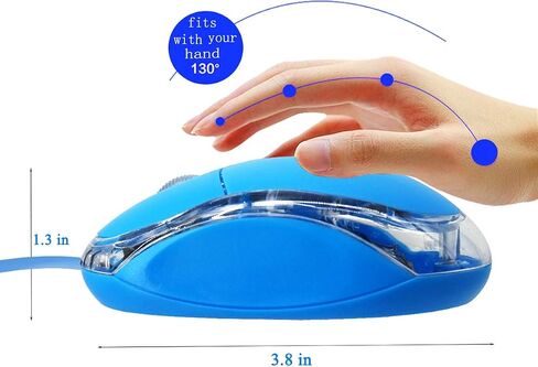 SOON GO Pink Mouse,Computer Mouse,with 1.5m Pink USB Cable - Compatible with Windows, Linux, Mac, Laptop, PC & Desktop - Ideal for Office, Home, Business, School, Kids & Women in Kuwait