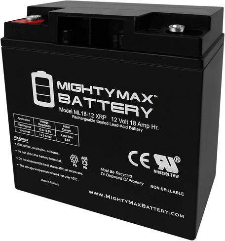 بطارية Mighty Max ML18-12 - بطارية بديلة UPS 12V 18AH متوافقة مع Sigmas SP12-18HR، SP 12-18HR - 4 عبوات in Saudi Arabia