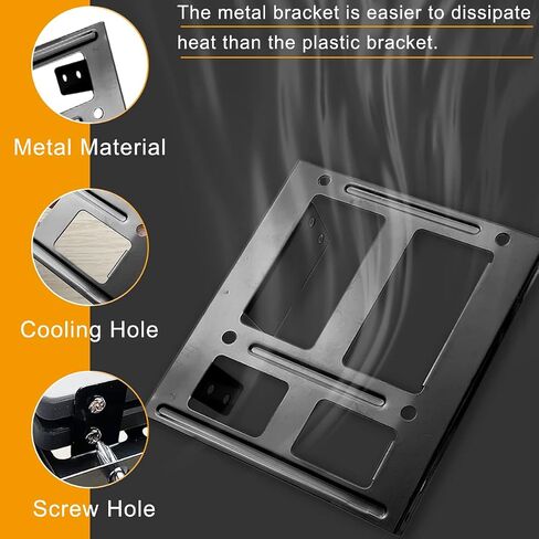 DKARDU 2.5" to 3.5" SSD/HDD Mounting Bracket Hard Drive Adapter Metal Bracket Kit - Laptop SSD/HDD Hard Drive to Desktop Computer HDD Adapter with SATA 3.0 Data & Power Cable, 2 PCS HDD Bracket in Saudi Arabia