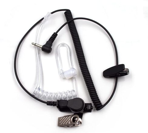 سماعة اذن للمراقبة 3.5 ملم لجهاز الاستقبال والاستماع فقط للكتف ومكبر الصوت والميكروفون موتورولا كينوود راديو ثنائي الاتجاه مع انبوب ملف شفاف (10 قطع) in Kuwait